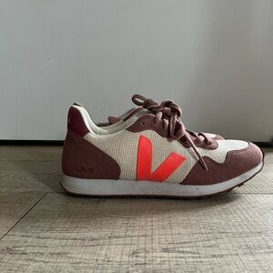 Veja Sneakers with Red and Cream Details